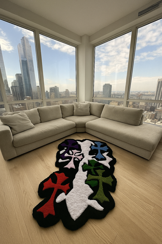 Chrome Hearts Crosses Rug